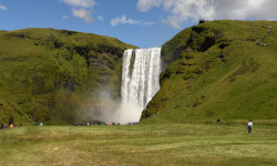 Waterfalls on Skógá River
